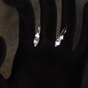 Light blue topaz cz earring set